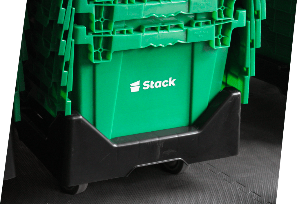 Our plastic moving bins for rent in Mercer Island